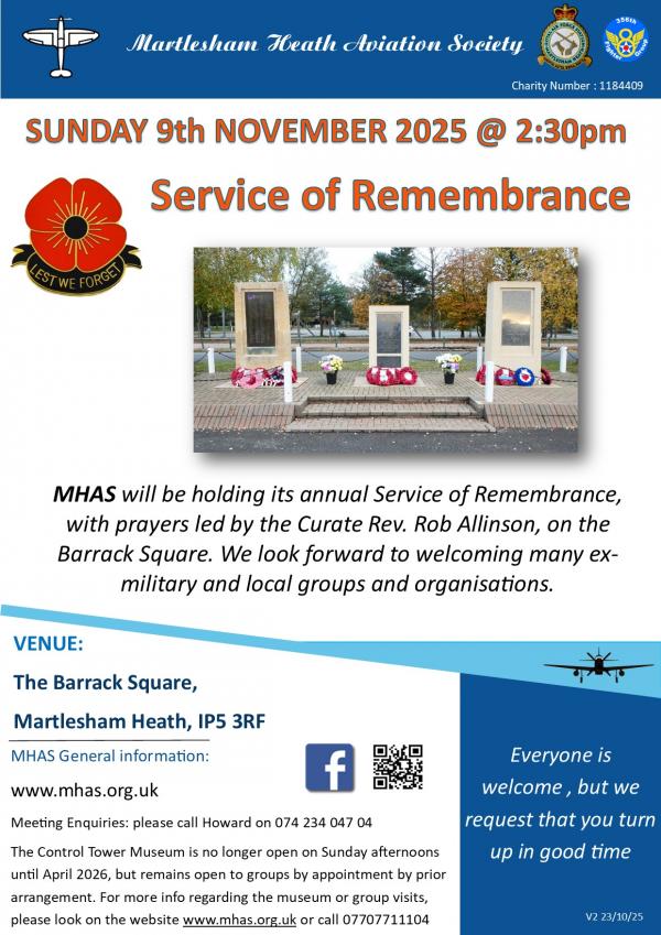 MHAS Poster 09Nov25 Remembrance Service2